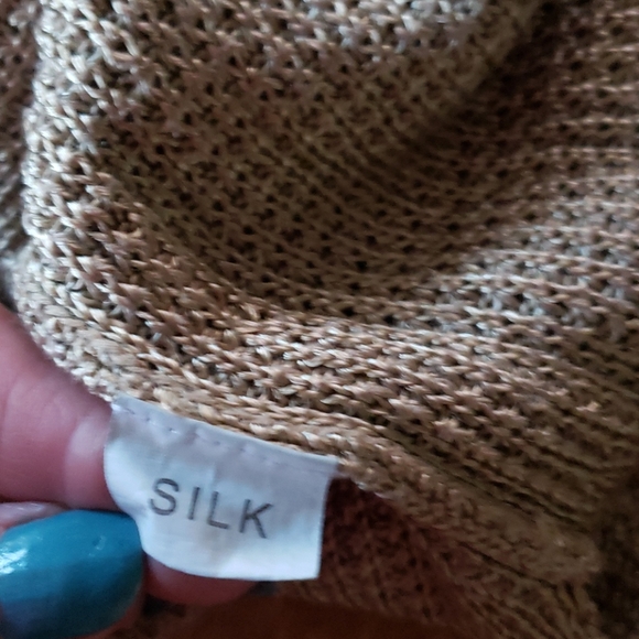 Chang Jin Yu Cheng Silk Knit Woven Knit Tank Top sz L - Picture 5 of 5